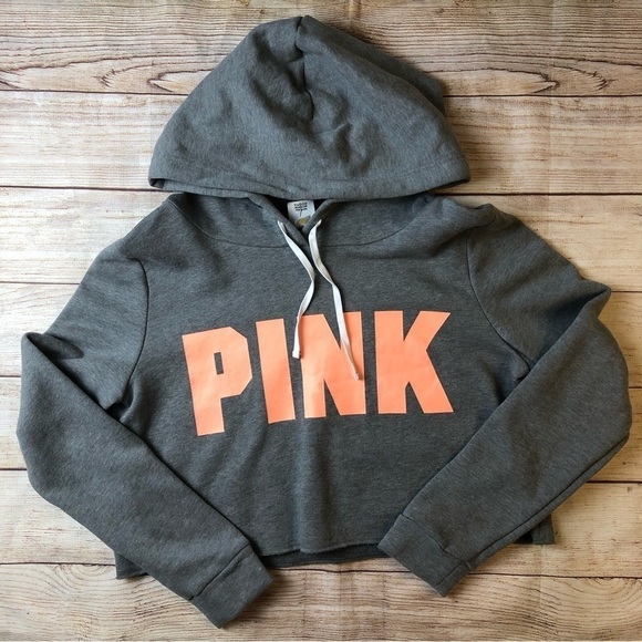 NWT VS Pink Crop Hoodie - Picture 1 of 6